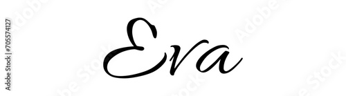 Eva - black color - name - ideal for websites, emails, presentations, greetings, banners, cards, books, t-shirt, sweatshirt, prints, cricut, silhouette,	 photo