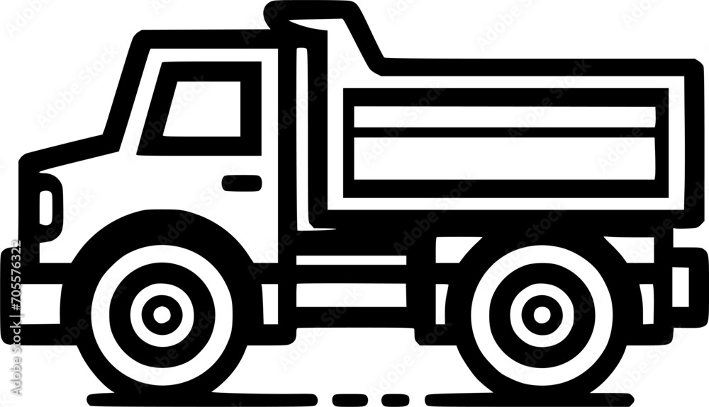 Heavy truck vector icon. filled flat sign for mobile concept and web sign, symbol, vector, art