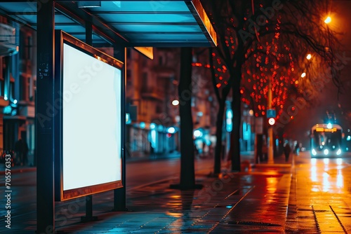 Blank digital signage screen in a public place  ideal for customization  generative ai