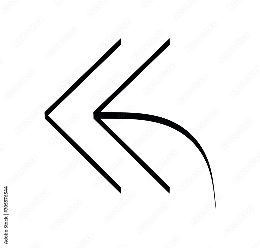 Arrow element of black-white set. The directional arrow icon in this illustration exudes clarity and contemporary aesthetics. Vector illustration.