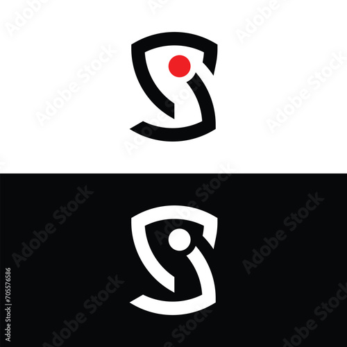 Monogram Si Letter Logo Design. Usable for Business Logo. Logo Element