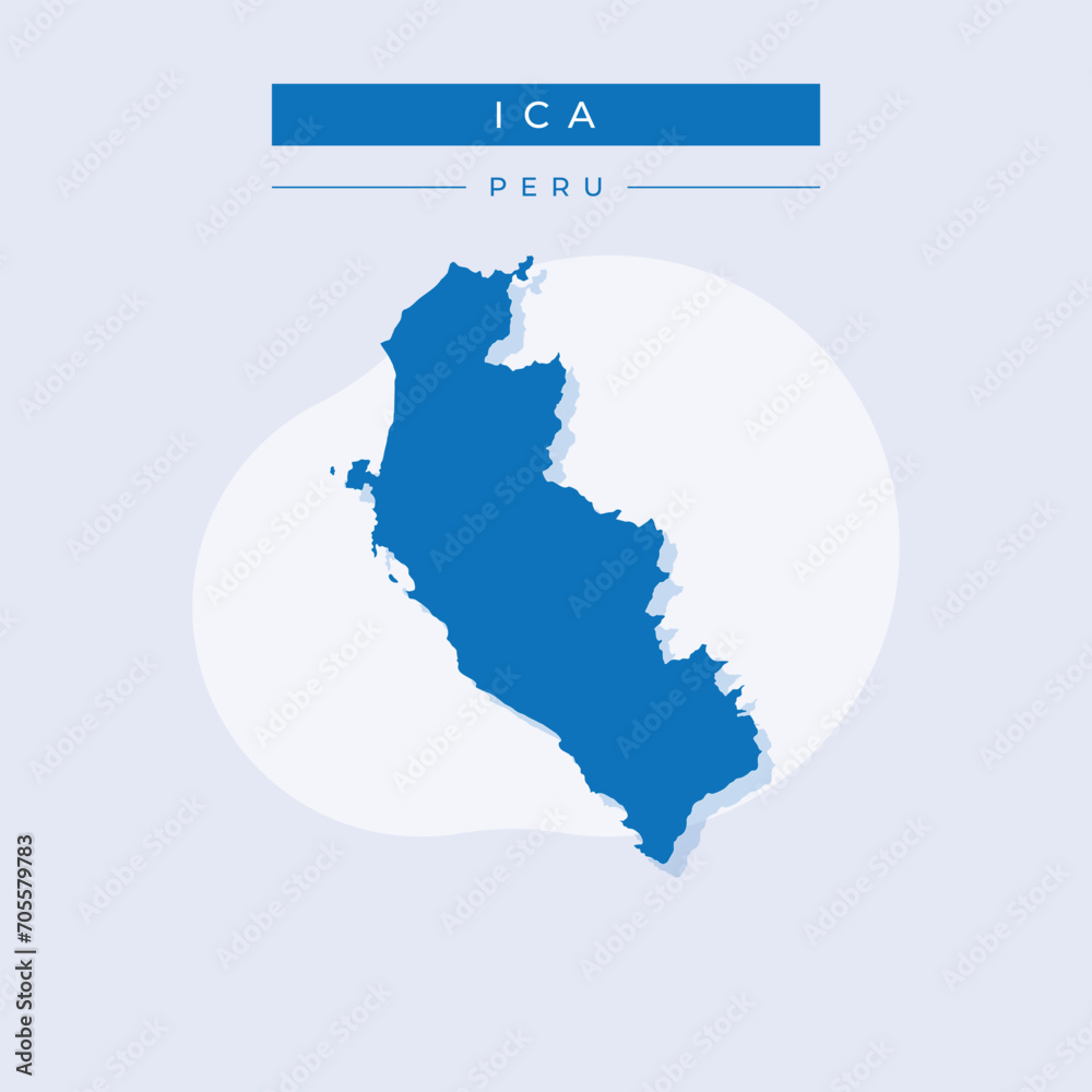 Vector illustration vector of Ica map Peru
