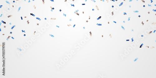 beautiful blue confetti background for celebration party Vector illustration