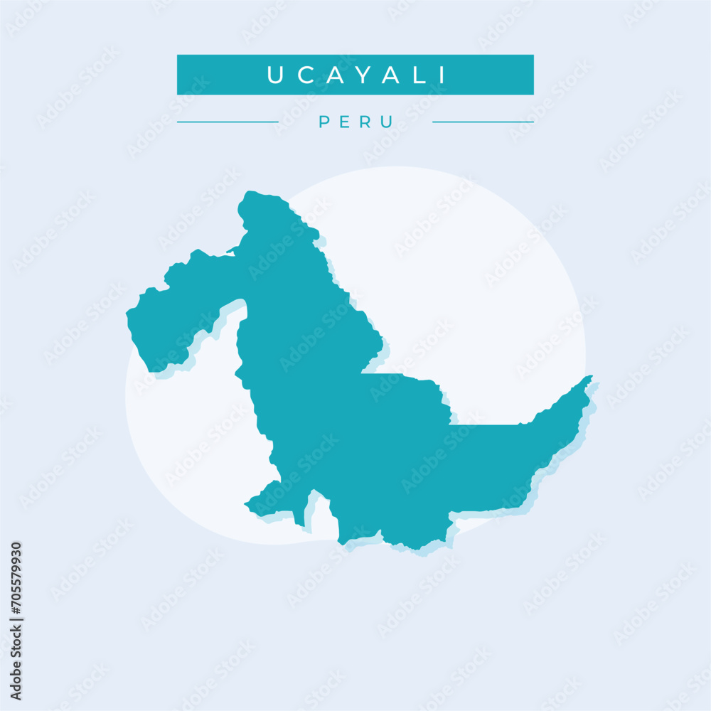 Vector illustration vector of Ucayali map Peru