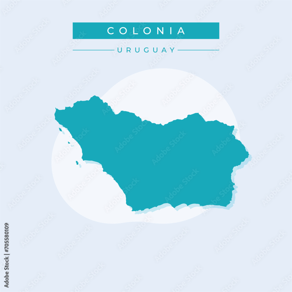 Vector illustration vector of Colonia map Uruguay