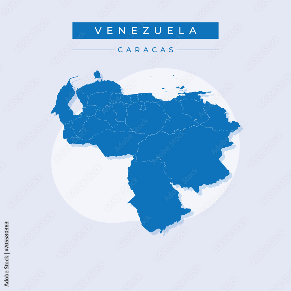 Vector illustration vector of Venezuela map Venezuela