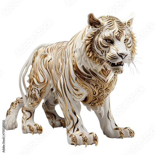 A white tiger isolated on transparent background © shamim