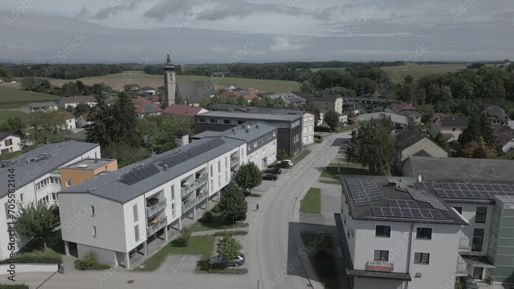 aerial of Wolfern in Upper Austria aerial of Wolfern in Upper Austria