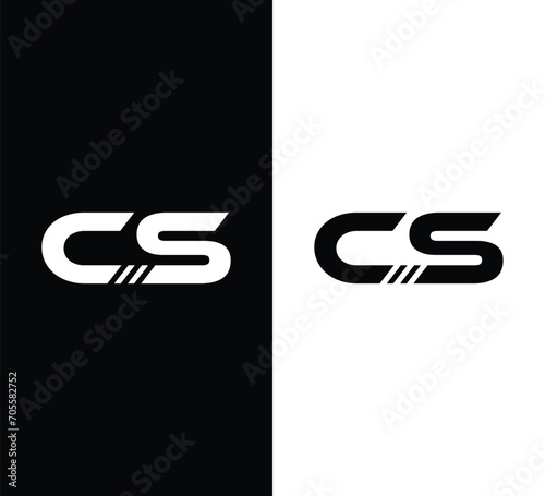 Monogram CS Letter Logo Design. Usable for Business Logo. Vector Logo