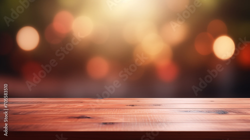 Clean wooden platform on cozy background picture 