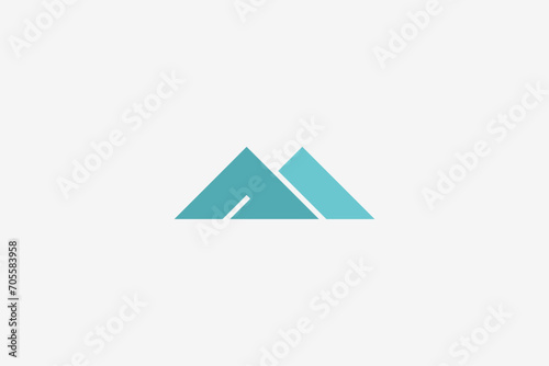 Illustration vector graphic of abstract minimalist mountain. Good for logo