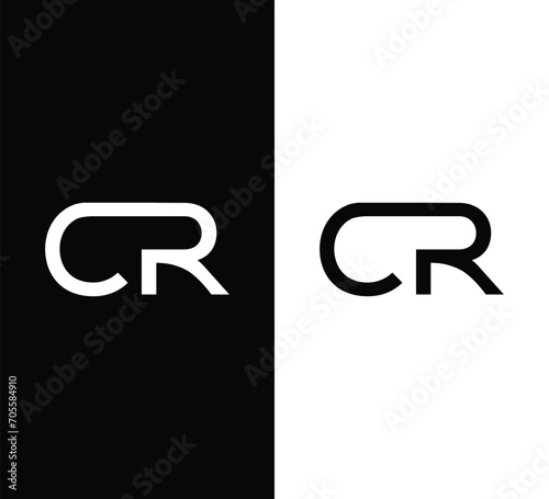 Monogram CR Letter Logo Design. Usable for Business Logo. Logo Element
