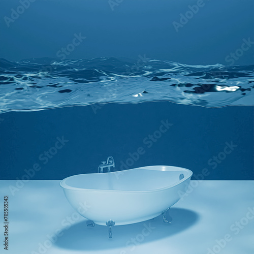 bathtube underwater