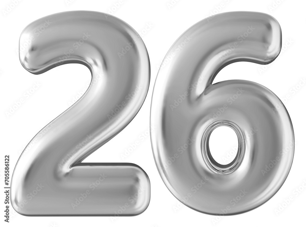 Silver 3d number 26 Silver 3d number 26