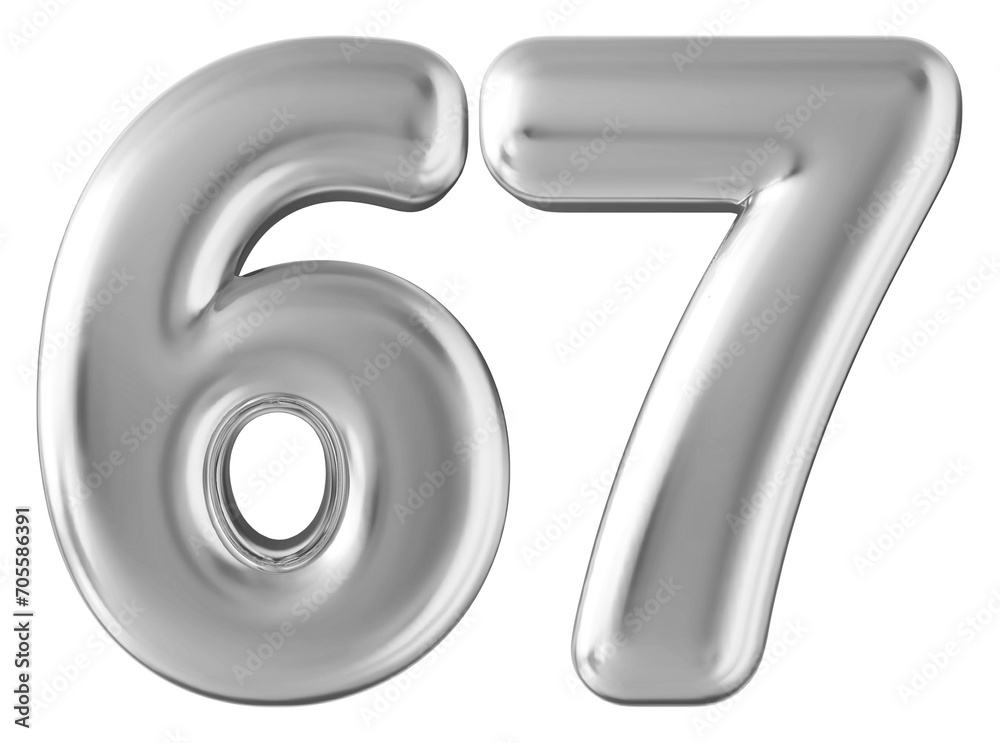 Silver 3d number 67 Silver 3d number 67