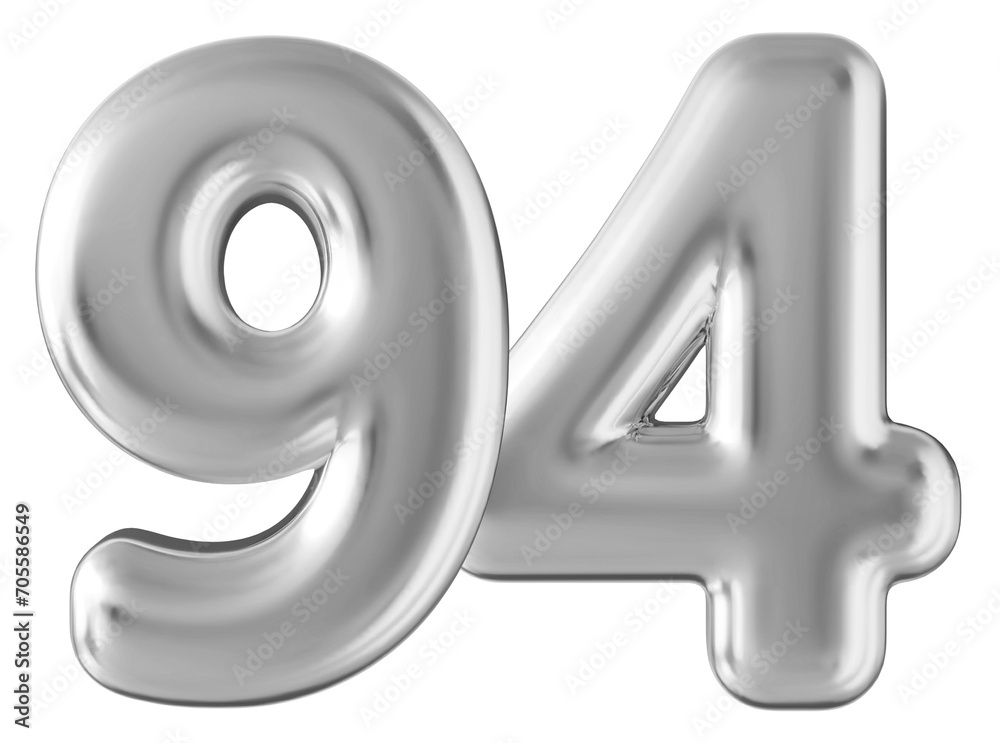 Silver 3d number 94 Silver 3d number 94