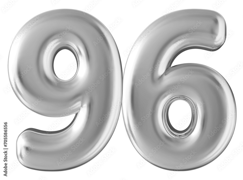 Silver 3d number 96