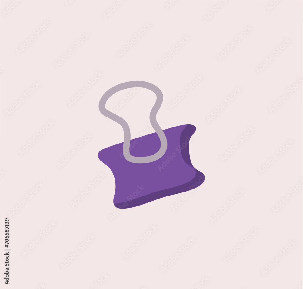 School element of colorful set. This delightful paper clip illustration with flat cartoon design adds a touch of whimsy to the concept of staying organized and prepared. Vector illustration. School element of colorful set. This delightful paper clip illustration with flat cartoon design adds a touch of whimsy to the concept of staying organized and prepared. Vector illustration.