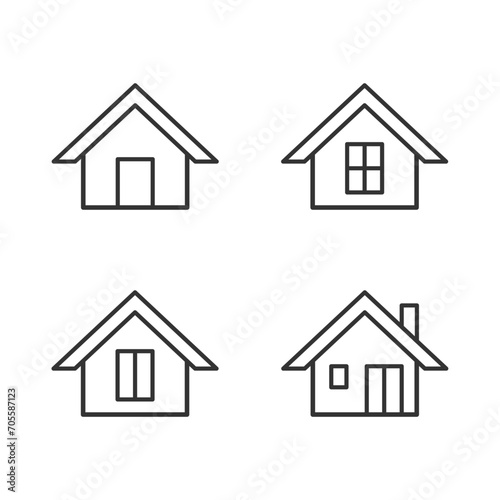 Home icons stock illustration.