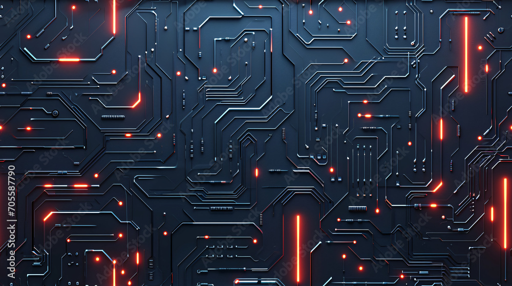 Circuit board processor background, future technology concept background material - obrazy, fototapety, plakaty 