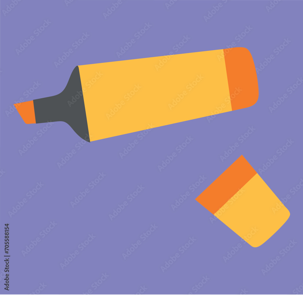School element of colorful set. Featuring a cartoon marker, this illustration embodies the joy of learning and the role of markers in the classroom. Vector illustration. School element of colorful set. Featuring a cartoon marker, this illustration embodies the joy of learning and the role of markers in the classroom. Vector illustration.