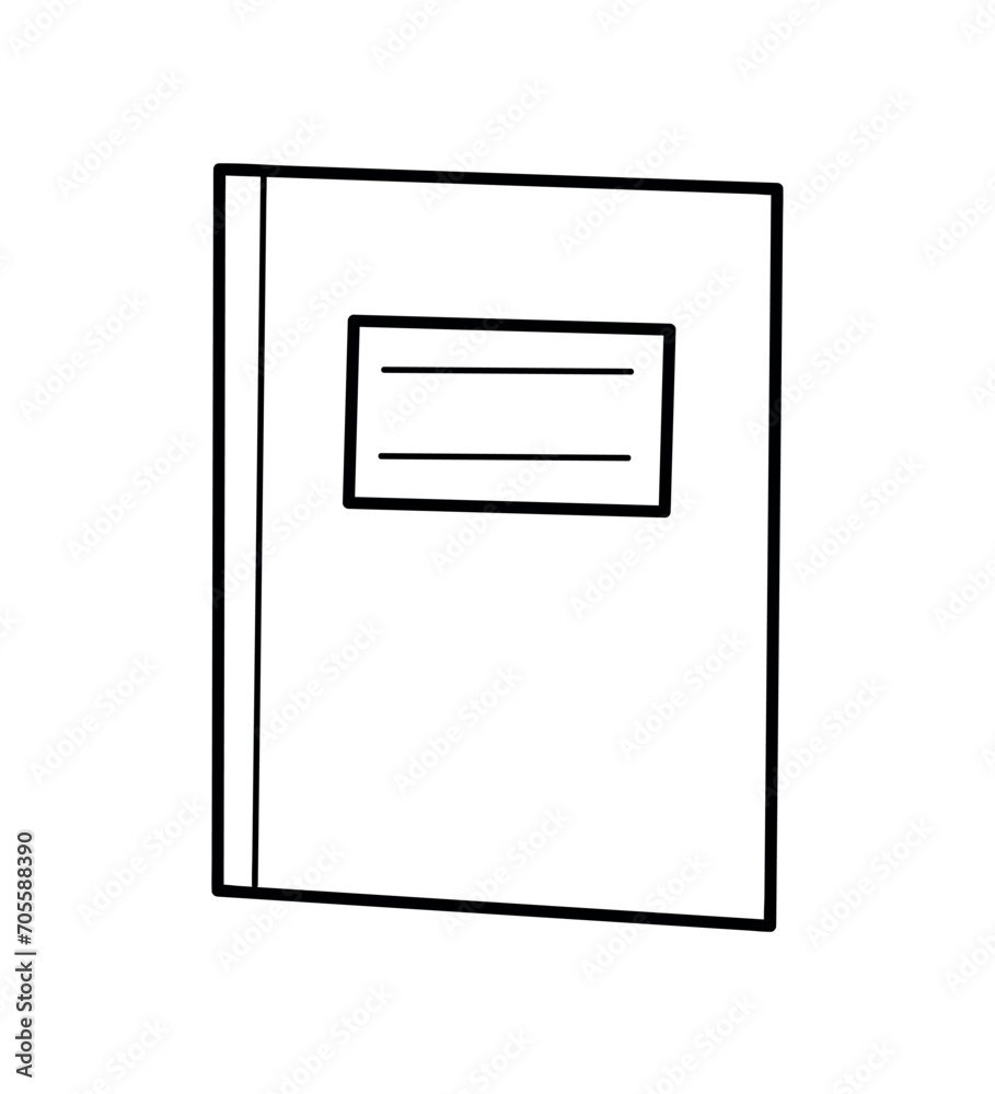 School element of colorful set. This stylish outline image of a notebook signifies the start of a new academic journey, making it a perfect addition to stationery promotions. Vector illustration. School element of colorful set. This stylish outline image of a notebook signifies the start of a new academic journey, making it a perfect addition to stationery promotions. Vector illustration.