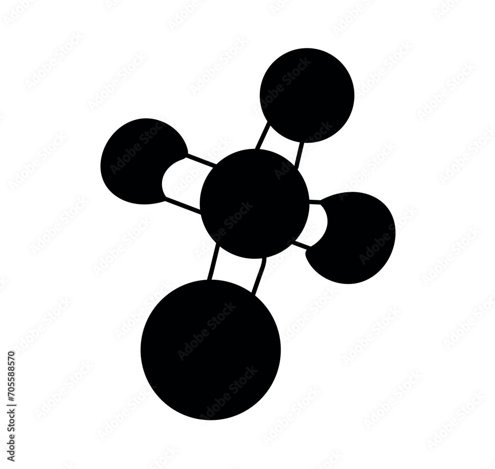 School element of colorful set. The detailed outline model of a molecule takes center stage, making it an ideal choice for science textbooks or educational presentations. Vector illustration. School element of colorful set. The detailed outline model of a molecule takes center stage, making it an ideal choice for science textbooks or educational presentations. Vector illustration.