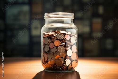 Abundant Jar coins. Save money savings. Generate Ai