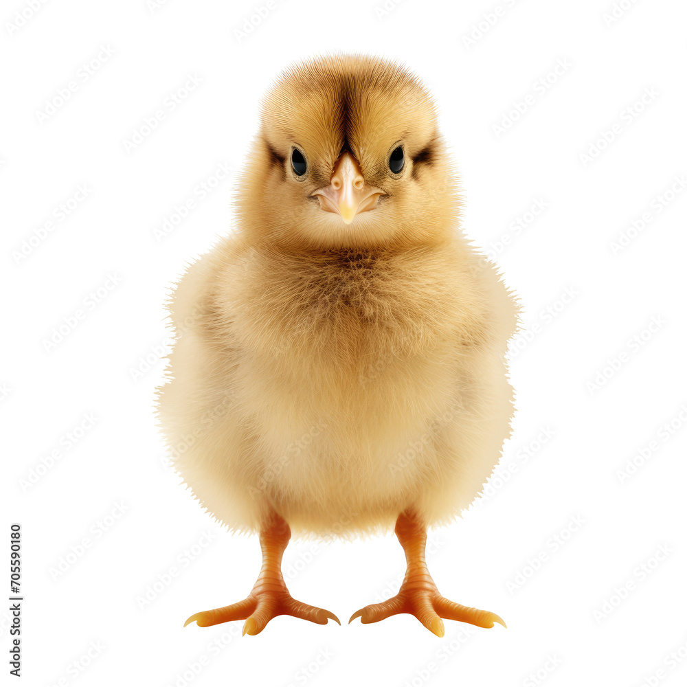 Obraz premium Baby chicken isolated on white, Cute baby chicken