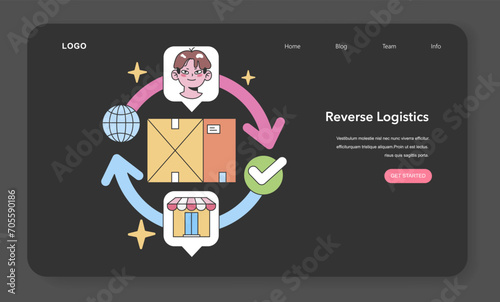 SCM Software concept. Advanced digital solution for global supply chain tracking and management. Interactive technology. Flat vector illustration
