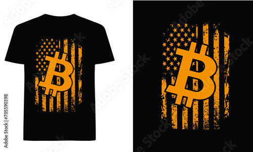 cryptocurrency Bitcoin t-shirt design
 (ID: 705590398)