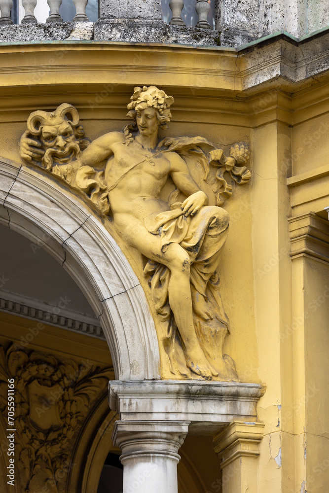 Croatian National Theatre, baroque building located on Republic of Croatia Square, Zagreb, Croatia