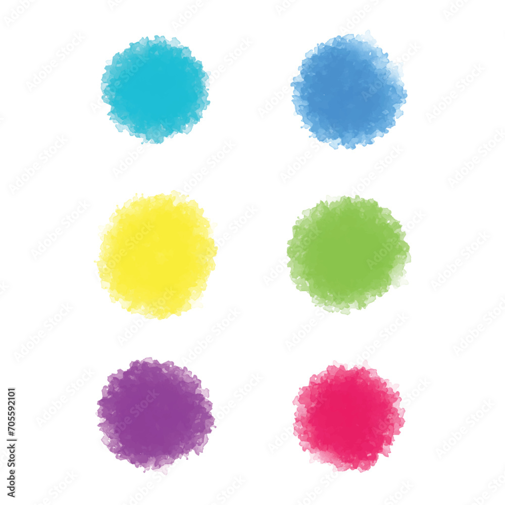 set of watercolor splashes set of watercolor splashes