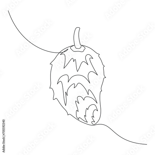 One continuous line drawing whole and sliced healty organic soursop. Exotic fruits concept for fruit garden icon. Modern single line draw design graphic vector illustration