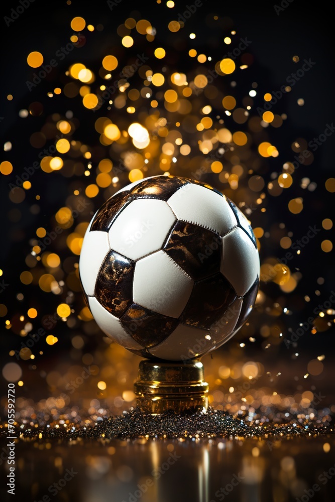 Fototapeta premium golden soccer ball