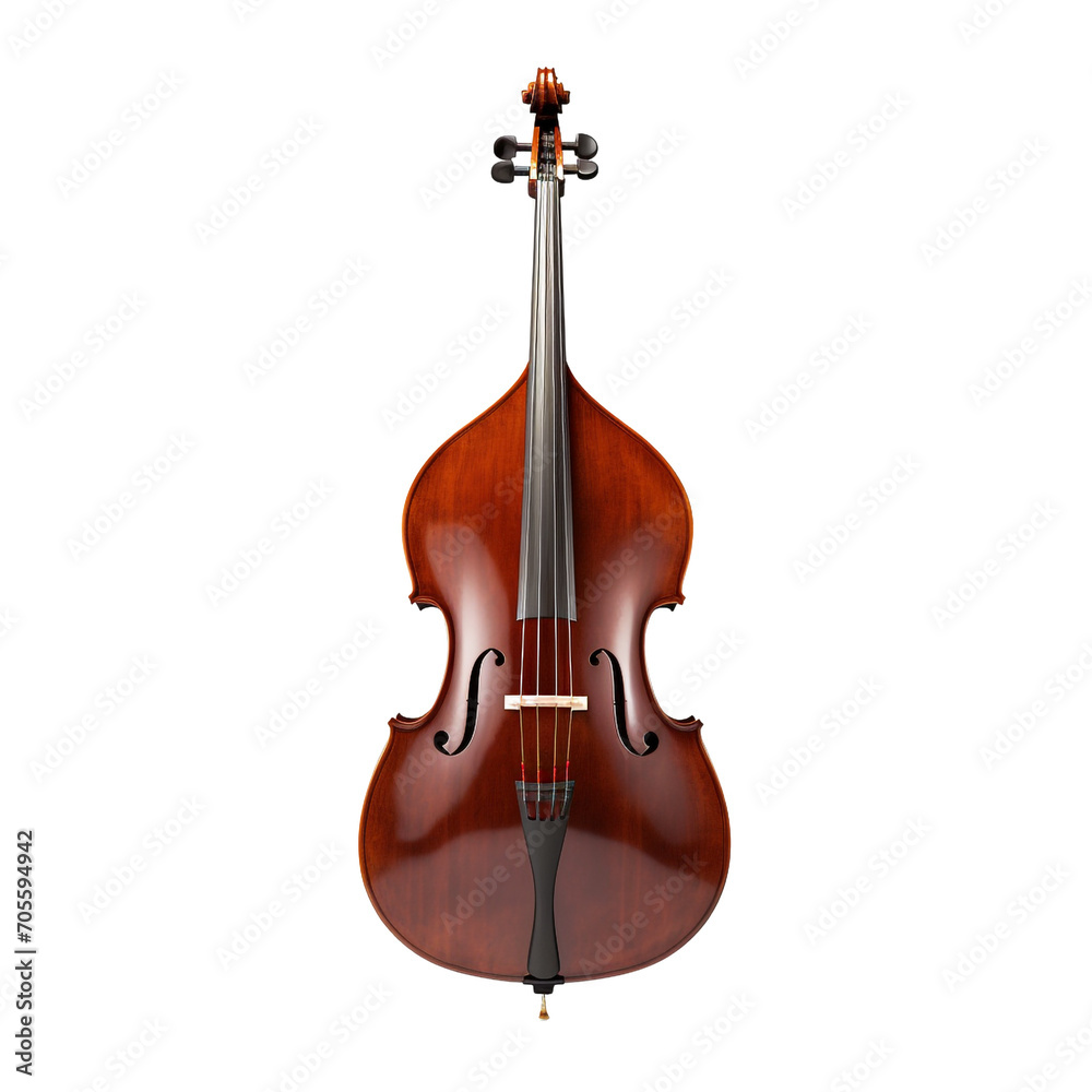 Obraz premium Double bass isolated on transparent background