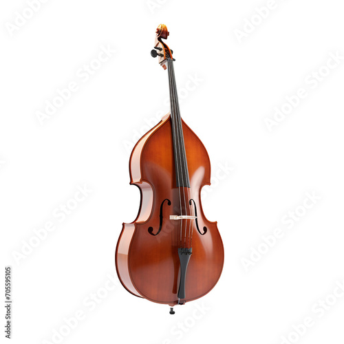 Double bass isolated on transparent background