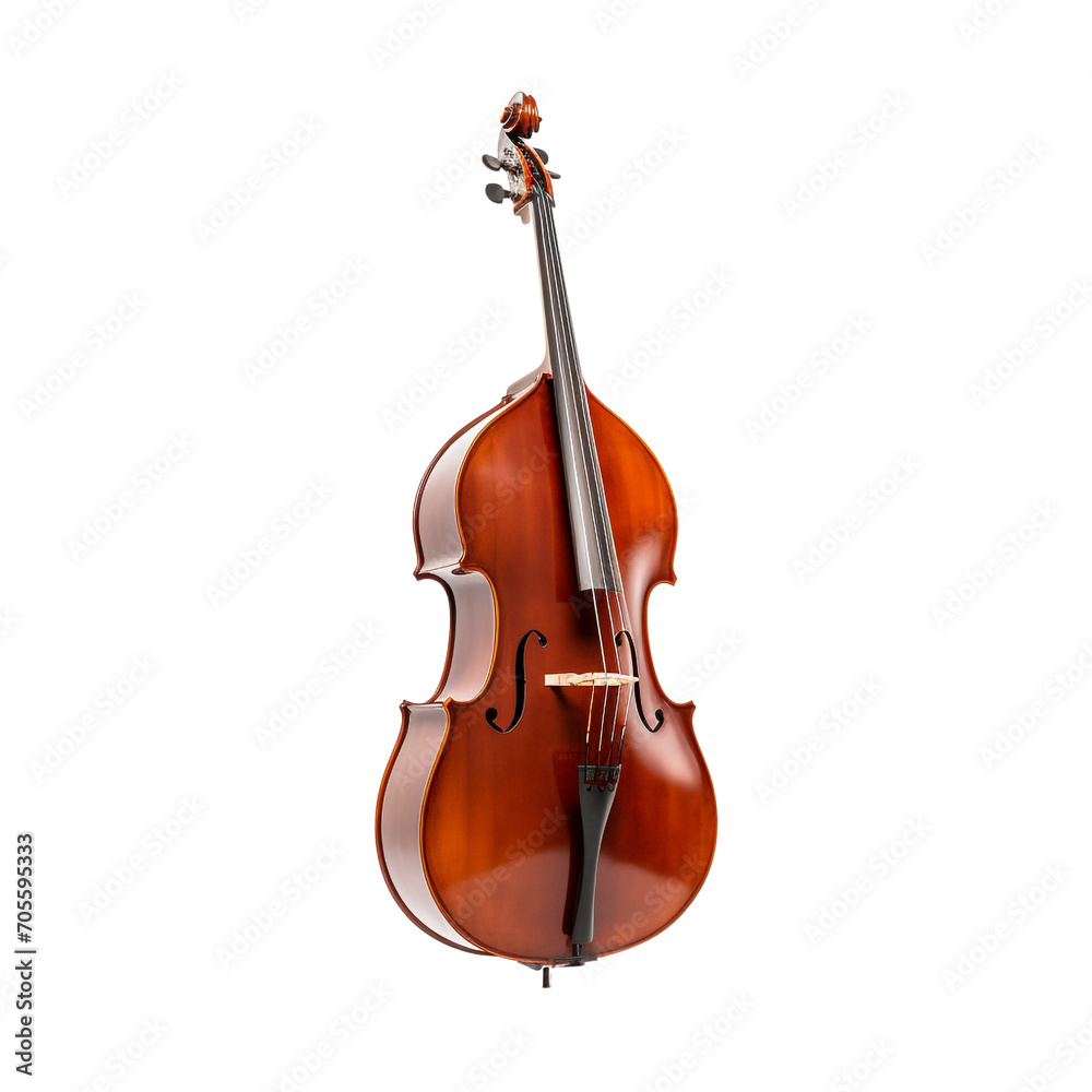 Fototapeta premium Double bass isolated on transparent background