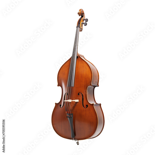 Double bass isolated on transparent background