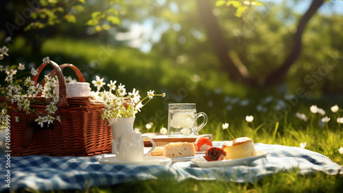 food and drinks on the lawn