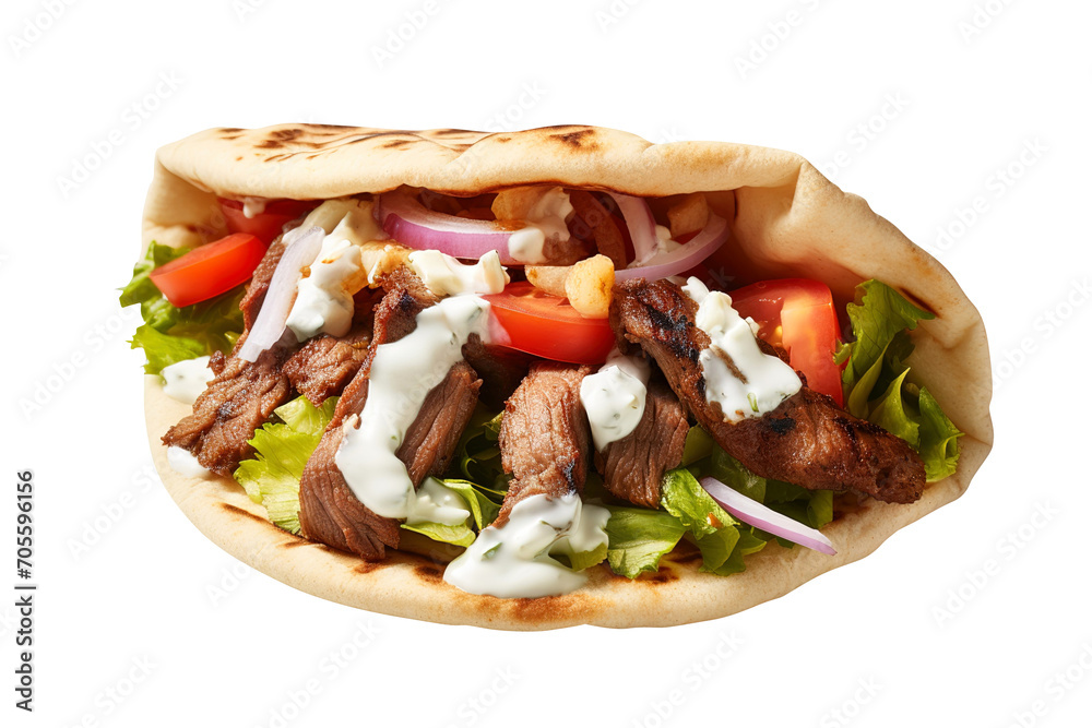 Delicious pita gyros fast food isolated on transparent background Remove png, Clipping Path, pen tool Delicious pita gyros fast food isolated on transparent background Remove png, Clipping Path, pen tool