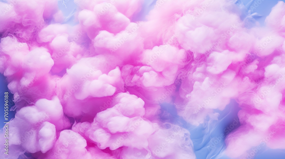 Neon pastel cotton candy background. Candy floss texture. Generative AI