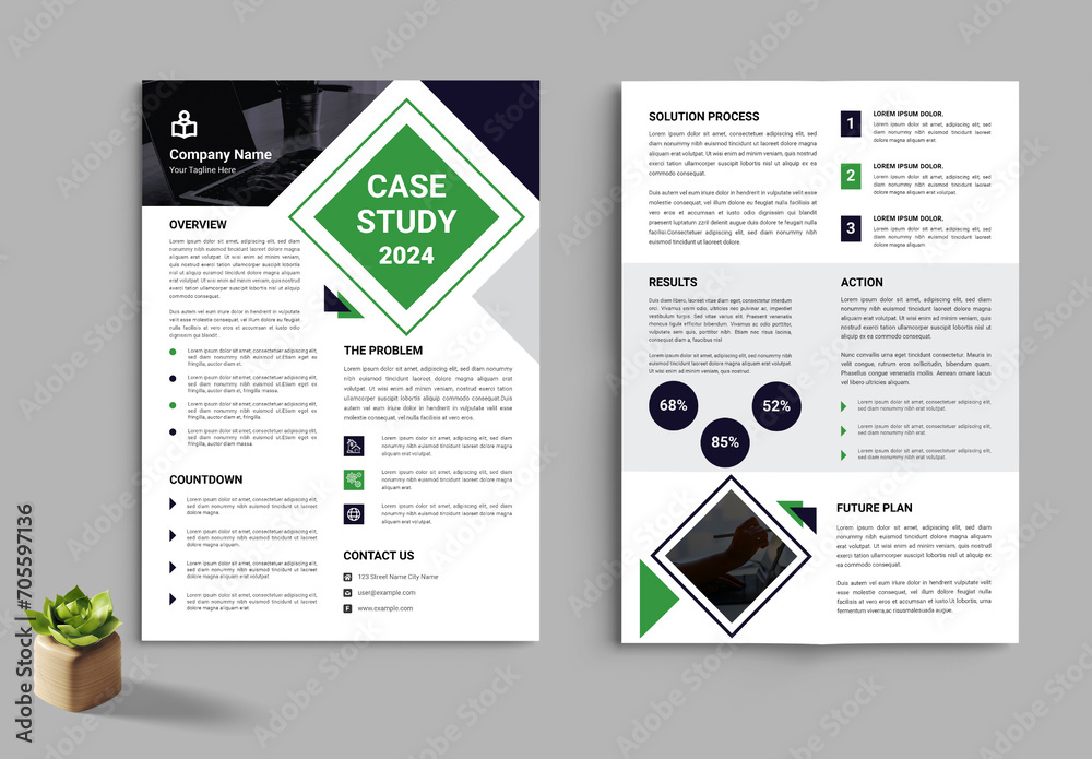 Business Case Study Template Stock Template | Adobe Stock