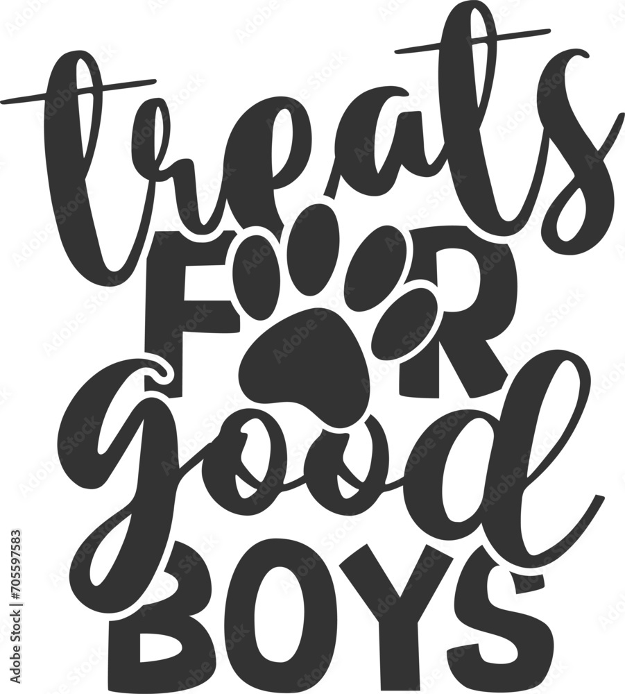 Obraz premium Treats For Good Boys - Pet Treat Jar Illustration