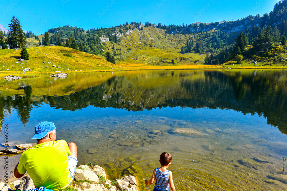 Fototapeta premium Der Körbersee in Schröcken (Vorarlberg, Österreich)
