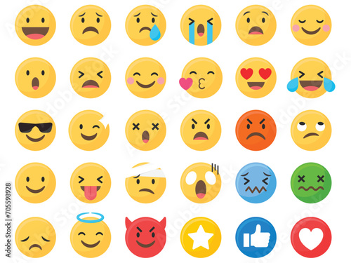 emoji set eps 10 vector illustration