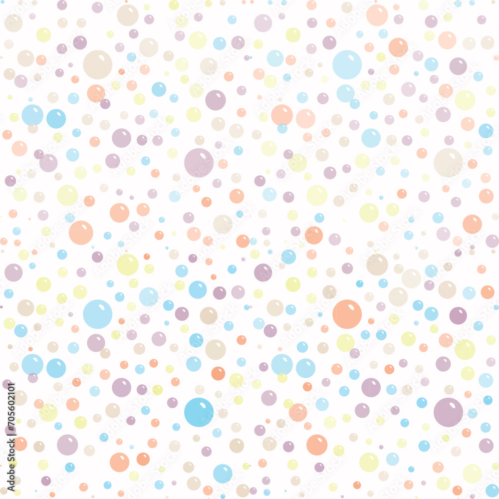 Seamless colorful pattern. Abstract pattern with bubbles on white background. 