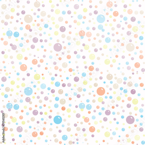 Seamless colorful pattern. Abstract pattern with bubbles on white background. 