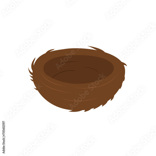 Empty nest vector illustration emoji