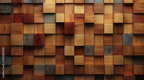 Timber  Wood Wall background with tiles.   tile Wallpaper with Soft sheen  Square blocks.